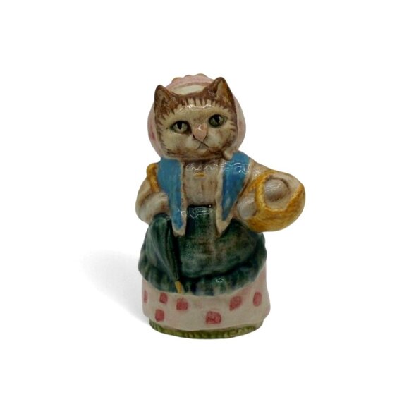 BEATRIX POTTER Cousin Ribby Cat Figurine England Vintage 3.5" - Picture 2 of 10